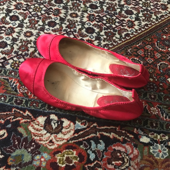 Zara satin ruby ballet flats - Picture 6 of 6